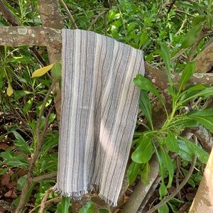 Simpuna Black and White Striped Textured Peshtemal (Beach Towel)